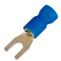 Наконечник вилочный НВИ 1,5-2,5 М5 (D5,3мм) (100 шт) (2B15P-EE-PVC). Наконечник вилочный с изолированным фланцем ПВХ. ДКС