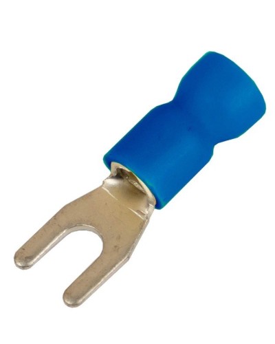 Наконечник вилочный НВИ 1,5-2,5 М5 (D5,3мм) (100 шт) (2B15P-EE-PVC). Наконечник вилочный с изолированным фланцем ПВХ. ДКС в Новосибирске