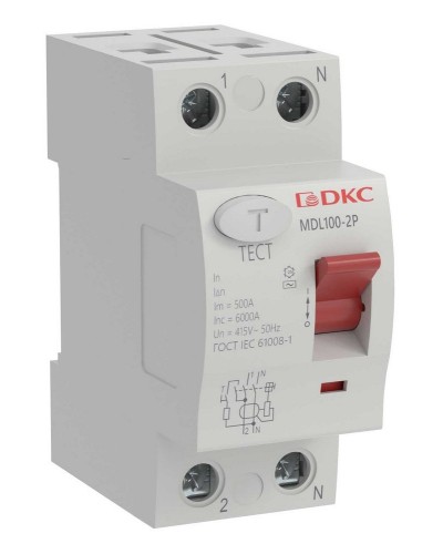 YON MAX MDL100 ВДТ, 2P, 30mA, 25A, АС (MDL100-2P2-25-AC). Автоматический выключатель дифференциальный (УЗО). ДКС в Новосибирске