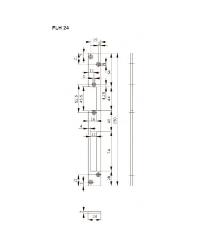 FLH24. Запорная планка длинная. dormakaba в Новосибирске