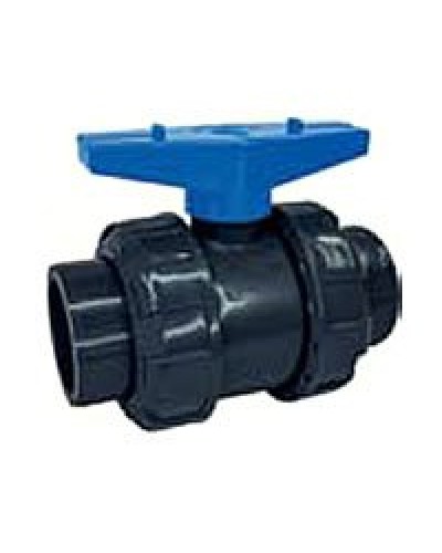 Ecoplast кран шаровый d25 (уплотнение TPV, остальное EPDM) с муфтовым окончанием (49447). Кран шаровый. Экопласт в Новосибирске