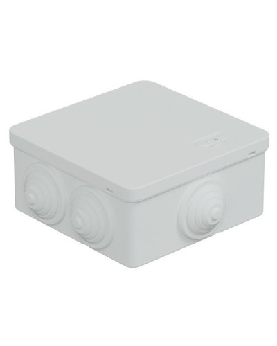 Коробка JBS101 100х100х55, 6 вых., IP55, белая (44037W-1). Коробка монтажная. Экопласт в Новосибирске
