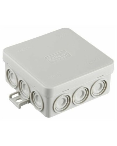 Коробка JBL085 85х85х38, 12 вых., 4P (0,15...6мм²) серая (43755HF-GR). Коробка монтажная, огнестойкая, без галогена. Экопласт в Новосибирске