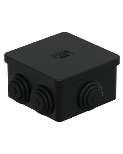 Коробка JBS070 70х70х40, 6 вых., IP44, черная (44056BL-1). Коробка монтажная. Экопласт в Новосибирске