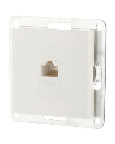 Розетка RJ-45 кат.5е с накладкой, белый LK80 (846104-1). Розетка компьютерная. Экопласт в Новосибирске
