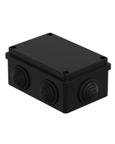 Коробка JBS120 120х80х50, 6 вых., IP55, черная (44008BL-1). Коробка монтажная. Экопласт в Новосибирске
