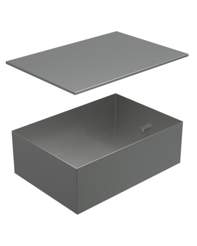 Коробка металлическая с крышкой для заливки в пол BOX/8-12 (70181): Коробка металлическая с крышкой для заливки в пол 309х217х105мм, для люков 70083, 70012 в Новосибирске