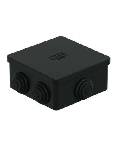 Коробка JBS080 85х85х50, 6 вых., IP44, чёрная (44066BL-1). Коробка монтажная. Экопласт в Новосибирске