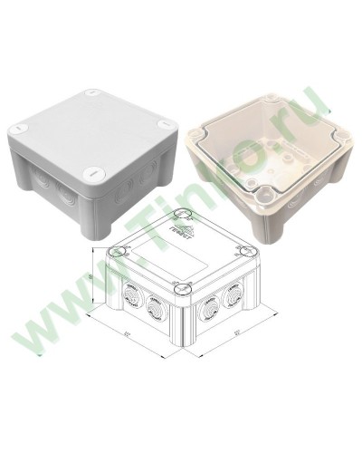 КМ-1212(П)-IP66(БВ). Коробка монтажная. Гефест в Новосибирске