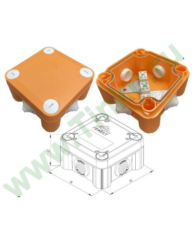 КМ-О-1010(П)(8к)-IP55: Коробка монтажная огнестойкая в Новосибирске