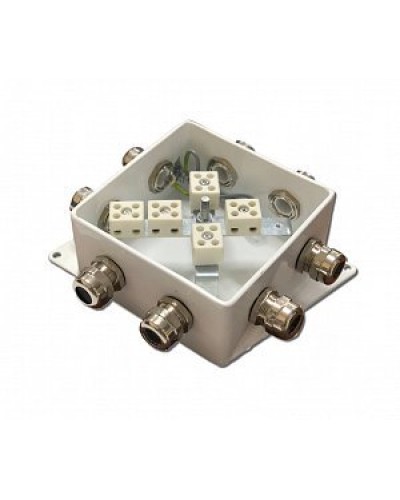КМ-О (10к*10,0)-IP66-120х120, пять вводов: Коробка монтажная огнестойкая в Новосибирске