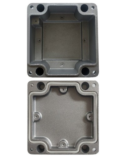 МКС Мороз, глухая, IP66/IP68, серый. Коробка коммутационная металлическая. Магнито-Контакт в Новосибирске