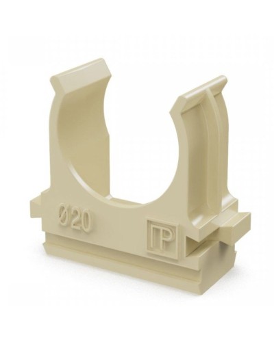 Крепёж-клипса для труб АБС-пластик сосна D20 (100 шт) (PR13.0049). Крепление для труб ПВХ. Промрукав в Новосибирске
