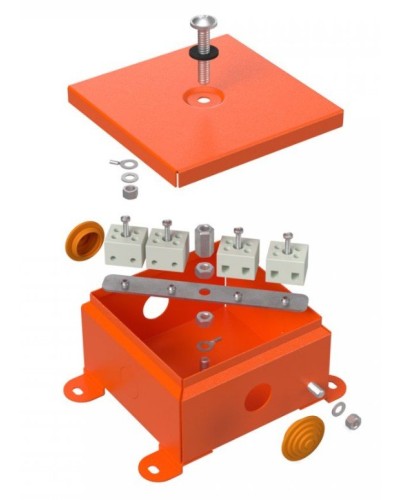 Коробка металлическая огнестойкая 110х110х65 (70-0360-FR2.5-4). Коробка металлическая огнестойкая. Промрукав в Новосибирске