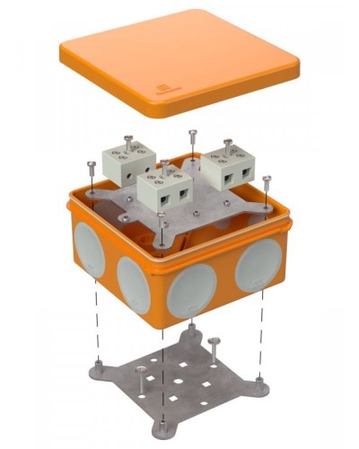 Коробка огнестойкая 100х100х50 (60-0300-FR10.0-6). Коробка огнестойкая для открытой установки. Промрукав в Новосибирске