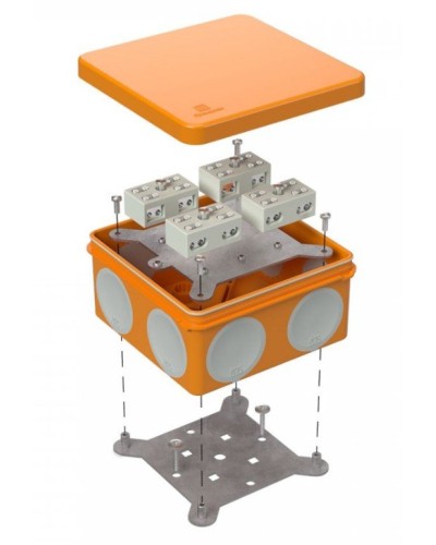 Коробка огнестойкая 100х100х50 (60-0300-FR6.0-4-8-Р Е15-Е60). Коробка огнестойкая для открытой установки. Промрукав в Новосибирске