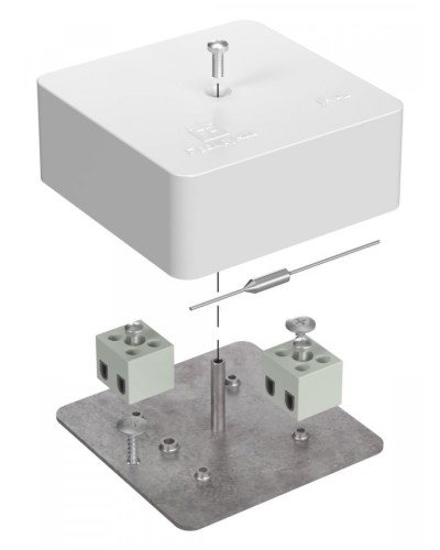 Коробка огнестойкая 75х75х30 (40-0450-FR2.5-4-П). Коробка огнестойкая для открытой установки. Промрукав в Новосибирске