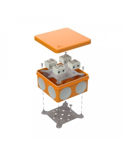 Коробка огнестойкая 100х100х50 (60-0300-FR10.0-8). Коробка огнестойкая для открытой установки. Промрукав в Новосибирске