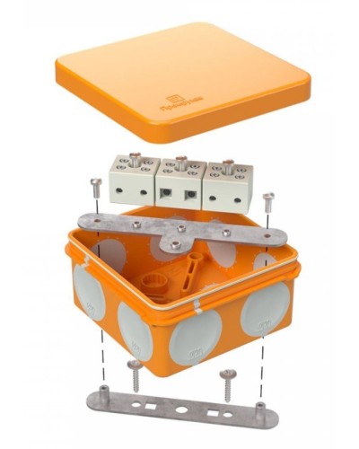 Коробка огнестойкая 60-0210-FR6.0-6 Е15-Е120 80х80х40. Коробка огнестойкая для открытой установки. Промрукав в Новосибирске