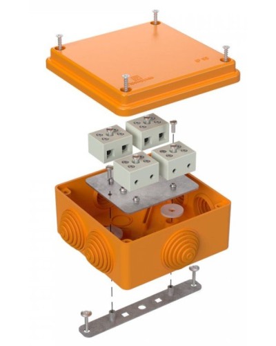 Коробка огнестойкая 100х100х50 для о/п (40-0300-FR2.5-8). Коробка огнестойкая для открытой установки. Промрукав в Новосибирске