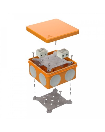 Коробка огнестойкая 60-0300-FR2.5-4 Е15-Е120 100х100х50. Коробка огнестойкая для открытой установки. Промрукав в Новосибирске