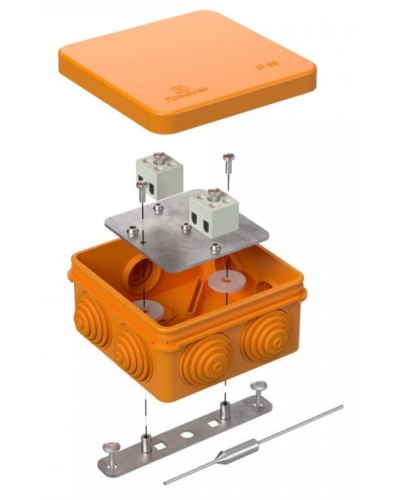 Коробка огнестойкая 80х80х40 (40-0210-FR2.5-4-П). Коробка огнестойкая для открытой установки. Промрукав в Новосибирске