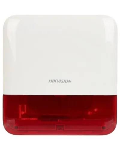 DS-PS1-E-WE Red Indicator. Оповещатель свето-звуковой радиоканальный уличный. AX PRO Hikvision в Новосибирске