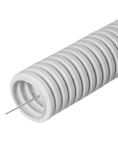 FCPL-16-PVC-100-1-GY (11227c): Труба гофрированная гибкая, лёгкая с протяжкой в Новосибирске