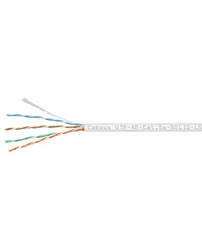 UTP-4P-Cat.5e-SOLID-LSZH-WH (9782c). Кабель «витая пара» (LAN) для структурированных систем связи. CABEUS в Новосибирске