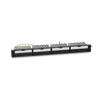 PL-24-KJ-RJ45-Cat.6a-SH-180T (11834c): Патч-панель 19" (1U), 24 порта RJ-45, категория 6a, полностью экранированная