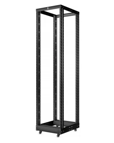 RA-32U-1000-BK (10158c). Открытая стойка 19, 32U, двухрамная, усиленная, цвет черный. CABEUS в Новосибирске