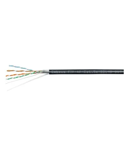 FTP-4P-Cat.5e-SOLID-OUT-PE-UV (11792c). Кабель «витая пара» (LAN) для структурированных систем связи. CABEUS в Новосибирске