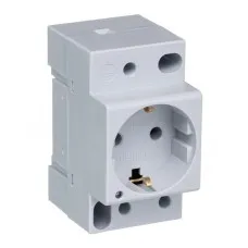 Розетка модульная РМ-102 2P+PEN 16A 220В (18012DEK). Розетка модульная на DIN-рейку. DEKraft