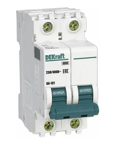 ВА-101 2P 10А 4,5кА (11065DEK). Автоматический выключатель. DEKraft в Новосибирске