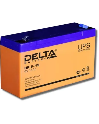 Delta HR 6-15. Аккумулятор герметичный свинцово-кислотный. Delta в Новосибирске