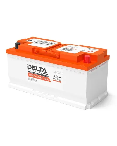 Delta START MASTER AGM 12105 (105 Ah). Аккумулятор автомобильный герметичный свинцово-кислотный. Delta в Новосибирске