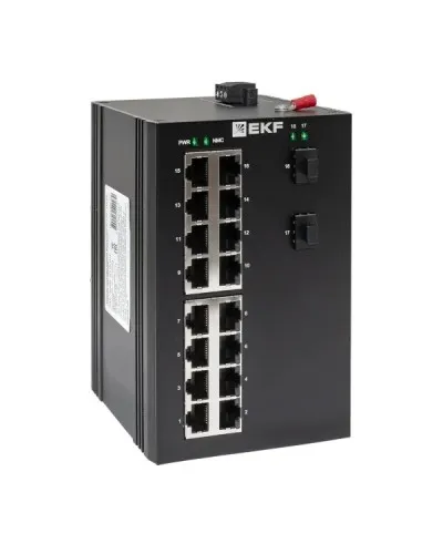 TSX-U-2GX/SFP-16GT. Промышленный неуправляемый коммутатор. EKF в Новосибирске