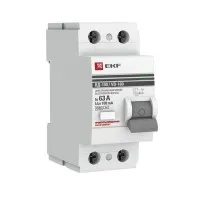 УЗО ВД-100 2P 63А 100мА тип AC эл-мех  PROxima (elcb-2-63-100-em-pro). Выключатель дифференциального тока (УЗО). EKF