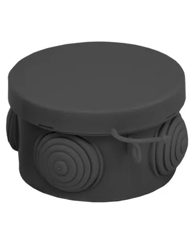 КМР-040-038 с крышкой (65х40) чёрная IP54 (plc-kmr-040-038-b). Коробка распределительная. EKF в Новосибирске