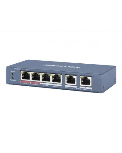 DS-3E0106P-E/M. Коммутатор с питанием POE. Hikvision в Новосибирске