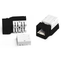 KJNE-8P8C-C6-90-BK. Вставка Keystone Jack RJ-45. Hyperline