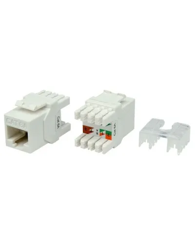 KJ8-8P8C-C6A-180-WH. Вставка Keystone Jack RJ-45. Hyperline в Новосибирске