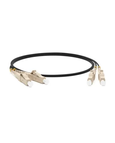 FC-D2-50-LC/PR-LC/PR-H-1M-LSZH-BK. Патч-корд волоконно-оптический многомодовый. Hyperline в Новосибирске