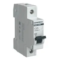 GENERICA ВА47-29М 1P C 25А 4,5кА (MVA21-1-025-C-G). Автоматический выключатель. IEK