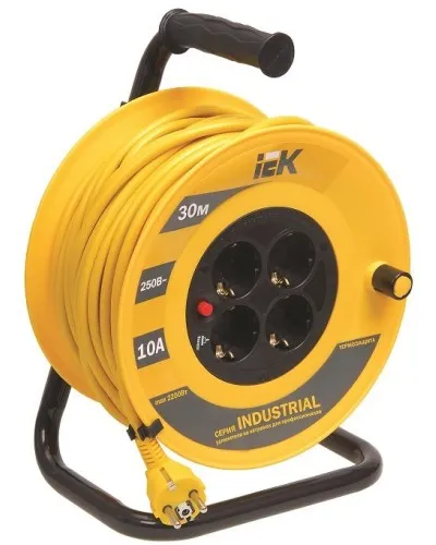 УК50 4 места, 50м (WKP15-16-04-50). Удлинитель на катушке Industrial. IEK в Новосибирске