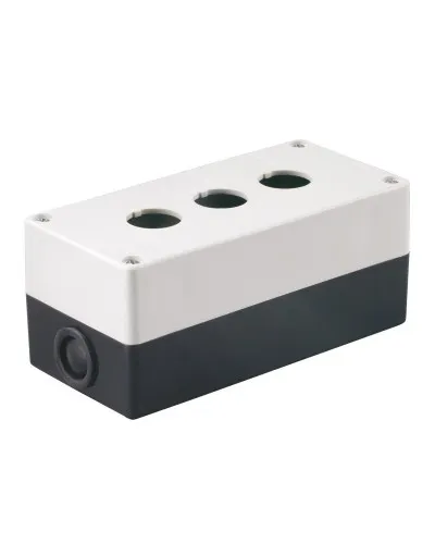 Корпус КП103 для кнопок 3 места белый (BKP10-3-K01). Корпус для кнопочных постов. IEK в Новосибирске
