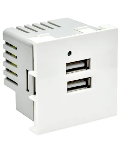 Розетка USB A+A 4,2А PRIMER РКЮ-23-40-П белый IEK PR-KK40D-RU-0-2-AA-K01). Розетка USB. IEK в Новосибирске