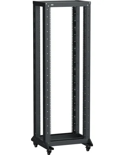 LF05-20U66-2RM. Стойка 2-рамная на рол. 20U 600х600мм черная. ITK в Новосибирске