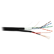 F/UTP 4pair, Cat5e, Out, PVC+PWR (EC-UF004-5E-PC075-PE-BK). Кабель «витая пара» (LAN) для структурированных систем связи. NETLAN