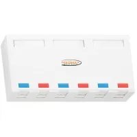 NMC-MB6P-ST-WT. Корпус настенной розетки. NIKOMAX